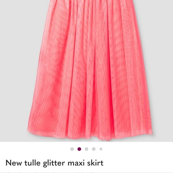 Chic Coral Tulle Midi Skirt - Girls 7/8 - Picture 7 of 7